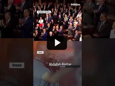 Embedded thumbnail for Video: Ovación en el Congreso de EEUU a Netanyahu, que pide más armas contra Palestina