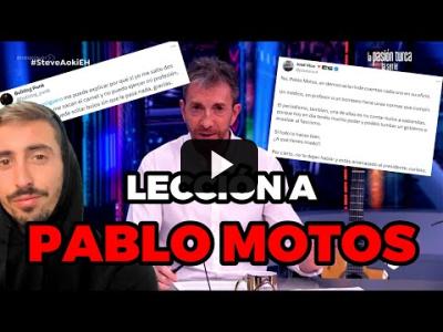 Embedded thumbnail for Video: Pablo Motos critica la “amenaza en toda regla” de Pedro Sánchez y las redes le responden