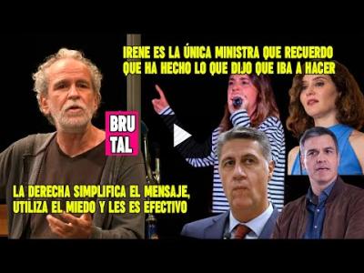 Embedded thumbnail for Video: ¡BESTIAL! Willy Toledo se RINDE ante I.Montero y HUNDE la estrategia de la DERECHA. &amp;quot;Con Podemos...