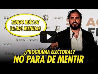 Embedded thumbnail for Video: ALVISE, MANIPULADOR Y MENTIROSO: ASÍ DICE QUE ES SU INEXISTENTE PROGRAMA ELECTORAL