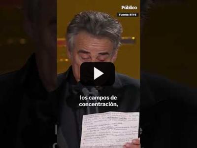 Embedded thumbnail for Video: El aplaudido discurso del actor, Eduard Fernández, contra el fascismo en la gala de los Goya