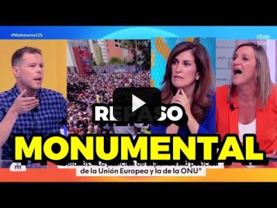 Embedded thumbnail for Video: Manu Levín da una lección a Ana Samboal y a Fátima Iglesias sobre democracia en TVE | Rubén Hood