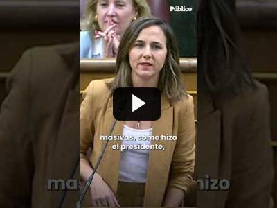 Embedded thumbnail for Video: Belarra, al PSOE, sobre los alquileres: &amp;quot;Están a un &amp;#039;tris&amp;#039; de pedirle también a la Virgen del Rocío&amp;quot;