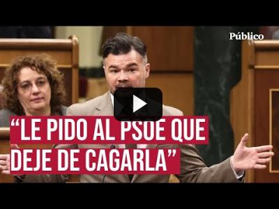 Embedded thumbnail for Video: El aplaudido discurso de Rufián sobre la ultraderecha: &amp;quot;No ser un facha es ser &amp;#039;woke&amp;#039;&amp;quot;