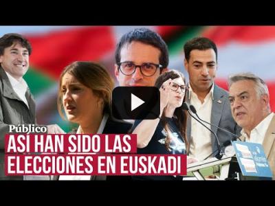 Embedded thumbnail for Video: PNV y Bildu empatan a escaños, en una noche que deja fuera a Podemos del parlamento vasco