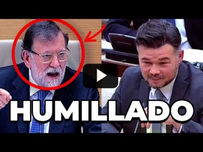 Embedded thumbnail for Video: Gabriel Rufián humilla a Mariano Rajoy en la comisión de investigación sobre la Operación Catalunya