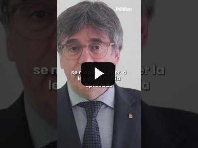 Embedded thumbnail for Video: Puigdemont confirma que está camino de Catalunya para asistir al pleno de investidura de Illa