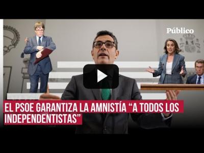 Embedded thumbnail for Video: El PSOE y su acérrima defensa de la AMNISTÍA frente a la &amp;quot;hipocresía&amp;quot; del PP