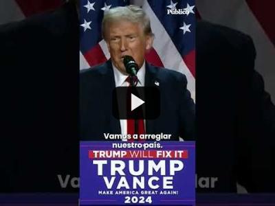 Embedded thumbnail for Video: Las primeras palabras de Donald Trump tras ganar las elecciones en Estados Unidos