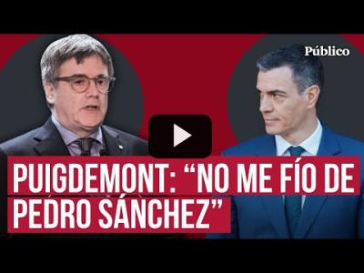 Embedded thumbnail for Video: Puigdemont quiere que Sánchez se someta a una cuestión de confianza; Sumar lo ve fuera de lugar