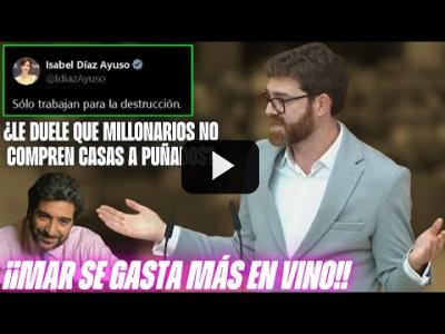 Embedded thumbnail for Video: &amp;quot;MAR se GASTA MÁS en VINO que MADRID en VIVIENDA&amp;quot; ⚡ Moruno ACHICHARRA al PP de AYUSO