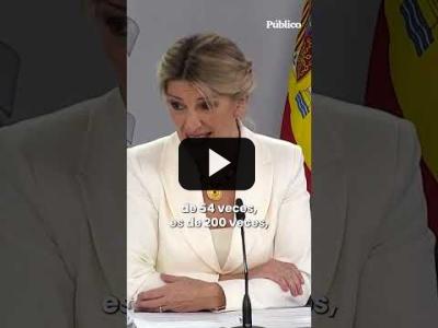 Embedded thumbnail for Video: Yolanda Díaz apunta a la gran banca tras la subida del SMI