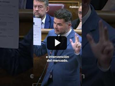 Embedded thumbnail for Video: Rufián a la ministra de Vivienda: &amp;quot;Entre capullos y gaviotas nos toman por idiotas&amp;quot;