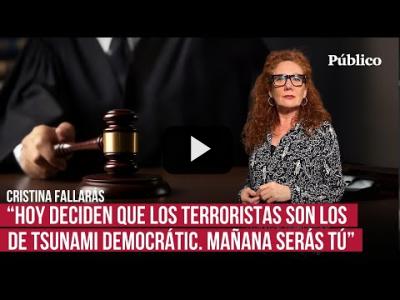 Embedded thumbnail for Video: Cristina Fallarás: &amp;quot;¿Qué es terrorismo?, dices mientras clavasen mi pupila tu pupila azul.&amp;quot;