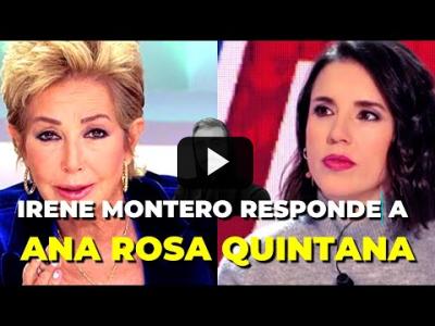 Embedded thumbnail for Video: La brutal respuesta de Irene Montero a Ana Rosa Quintana: ¿Quién tiene razón en este enfrentamiento?