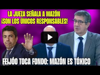 Embedded thumbnail for Video: Patxi López LIQUIDA al PP de TELLADO y FEIJÓO: la JUEZA de la DANA DESTROZA las EXCUSAS de MAZÓN!